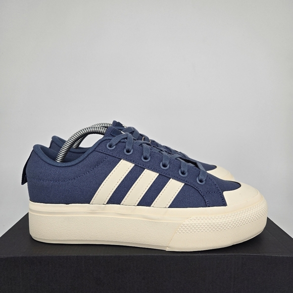 New adidas Bravada 2.0 Platform Preloved Ink Wonder White Women's Shoes Size 10 - Picture 3 of 8